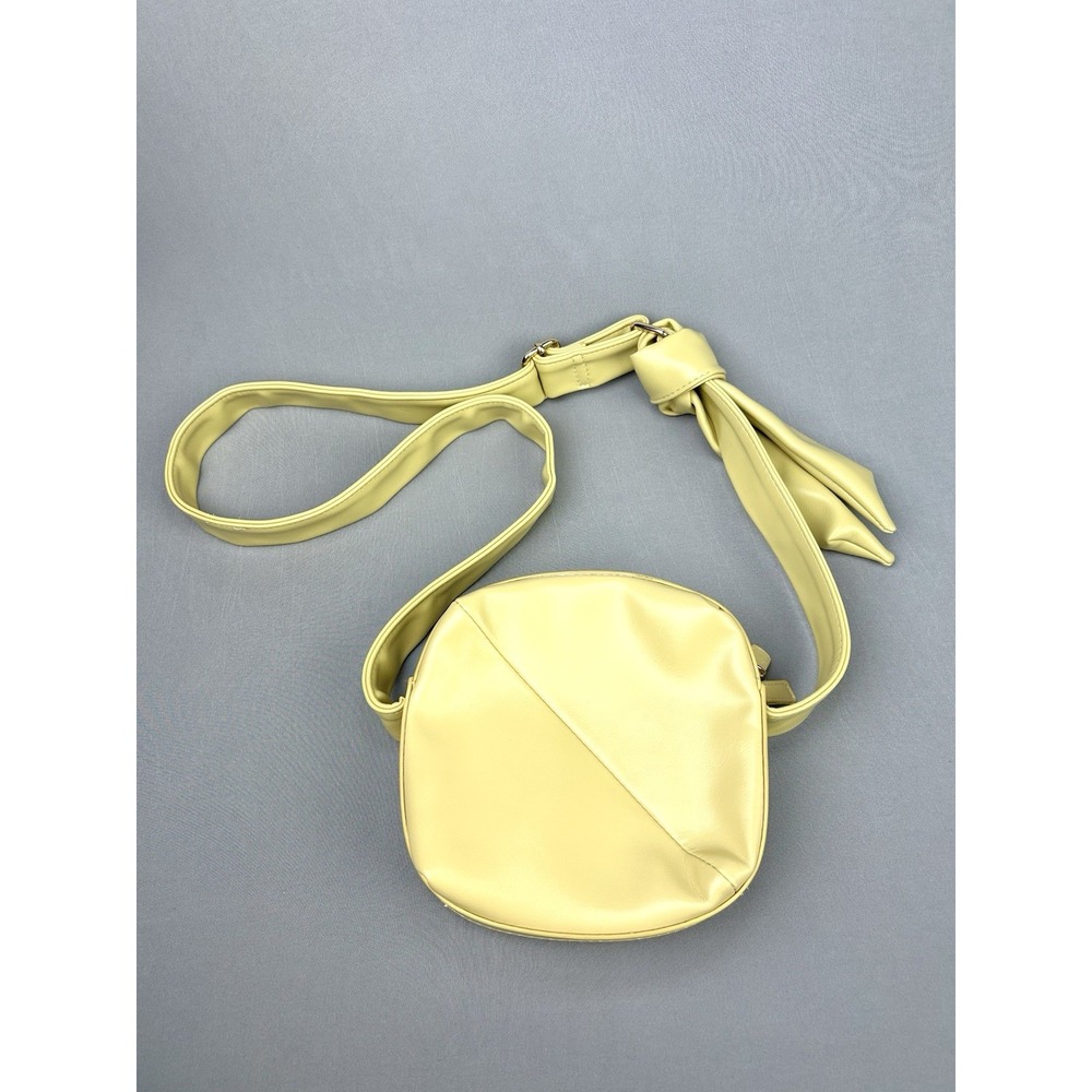 Maeve Anthropologie Boxy Yellow‎ Crossbody Bag Retro Faux Leather Geometric